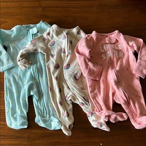 Carters and Old Navy Newborn Footie bundle